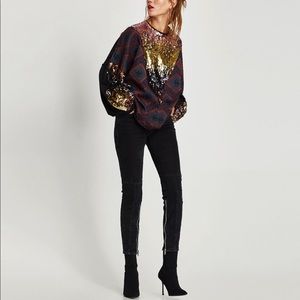 Zara Jeans with Zipped Hem